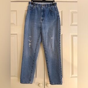 L.L. Bean Women's Relaxed Light Blue Distressed Jeans